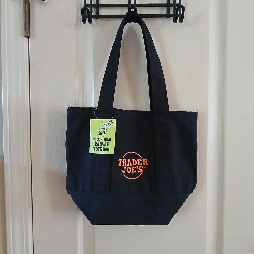 Trader Joe's Trick or Treat Canvas Mini Tote Bag Halloween 2025 Limited Edition